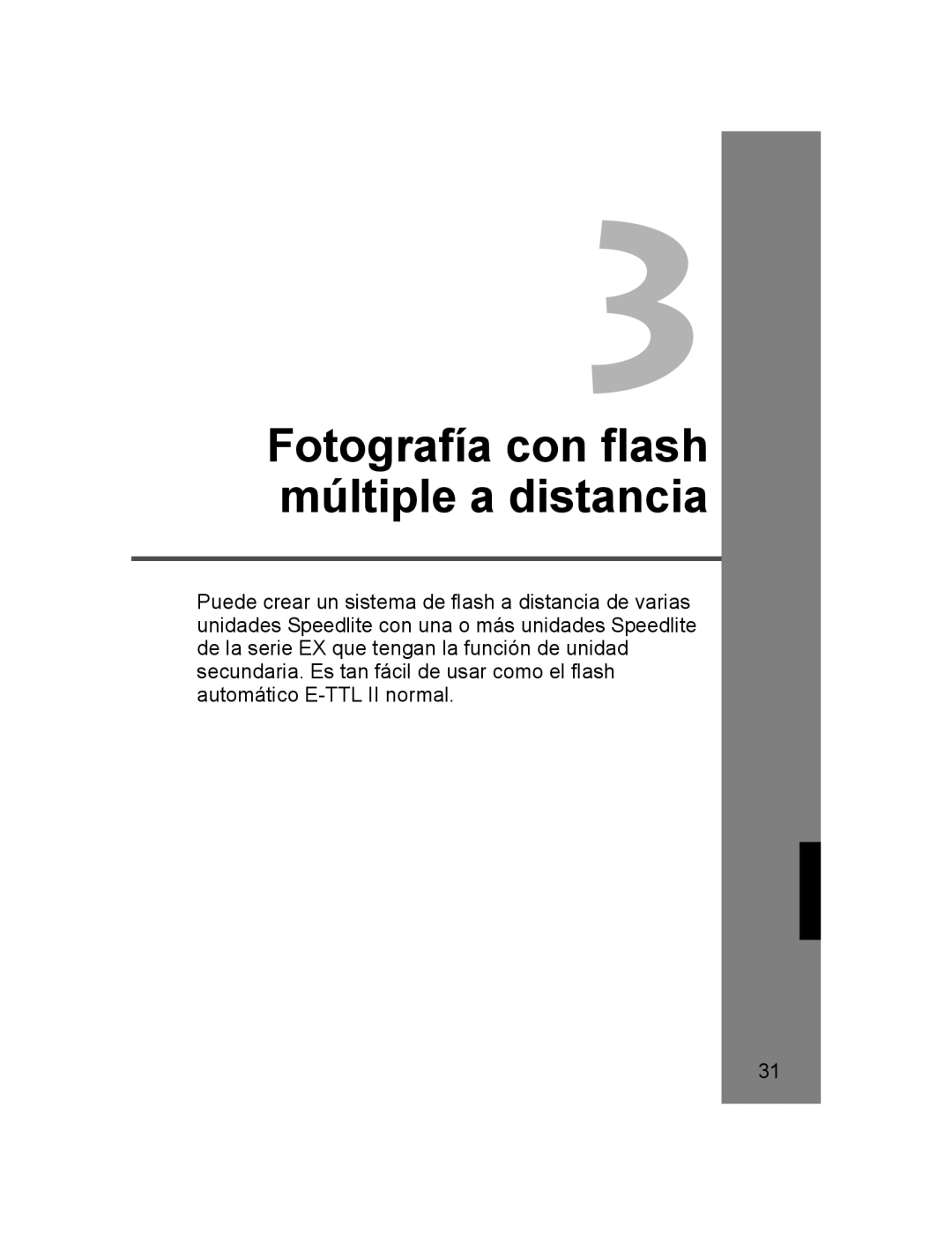 Canon 24EX, 14EX instruction manual Fotografía con flash múltiple a distancia 