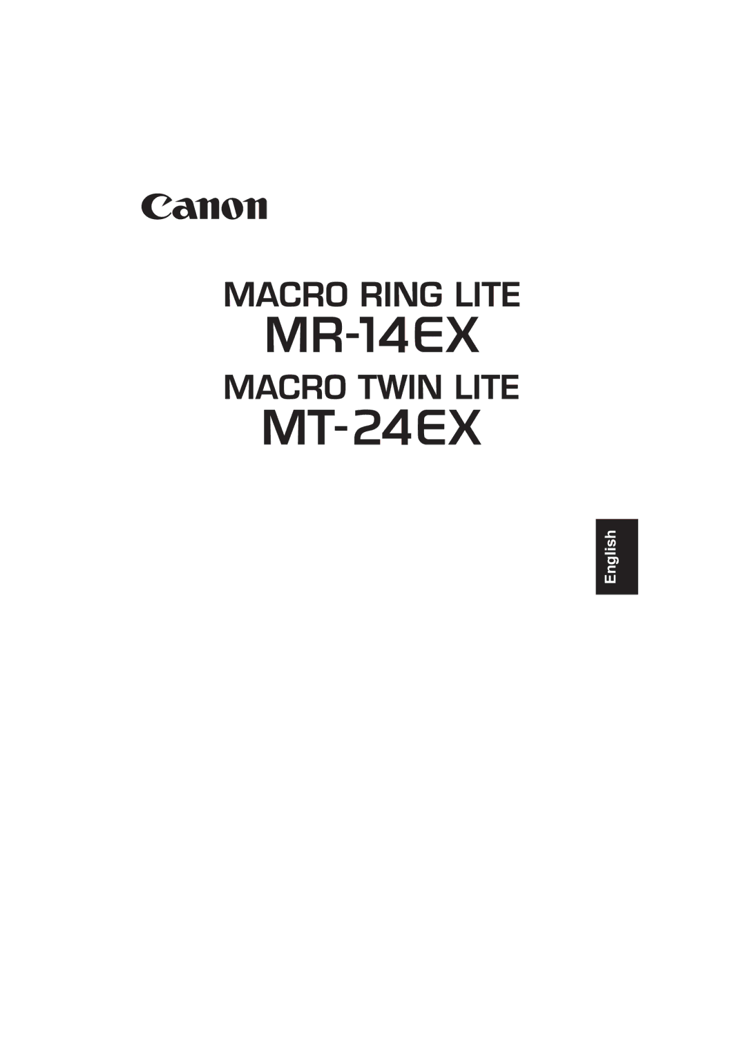 Canon 24EX, 14EX instruction manual English 