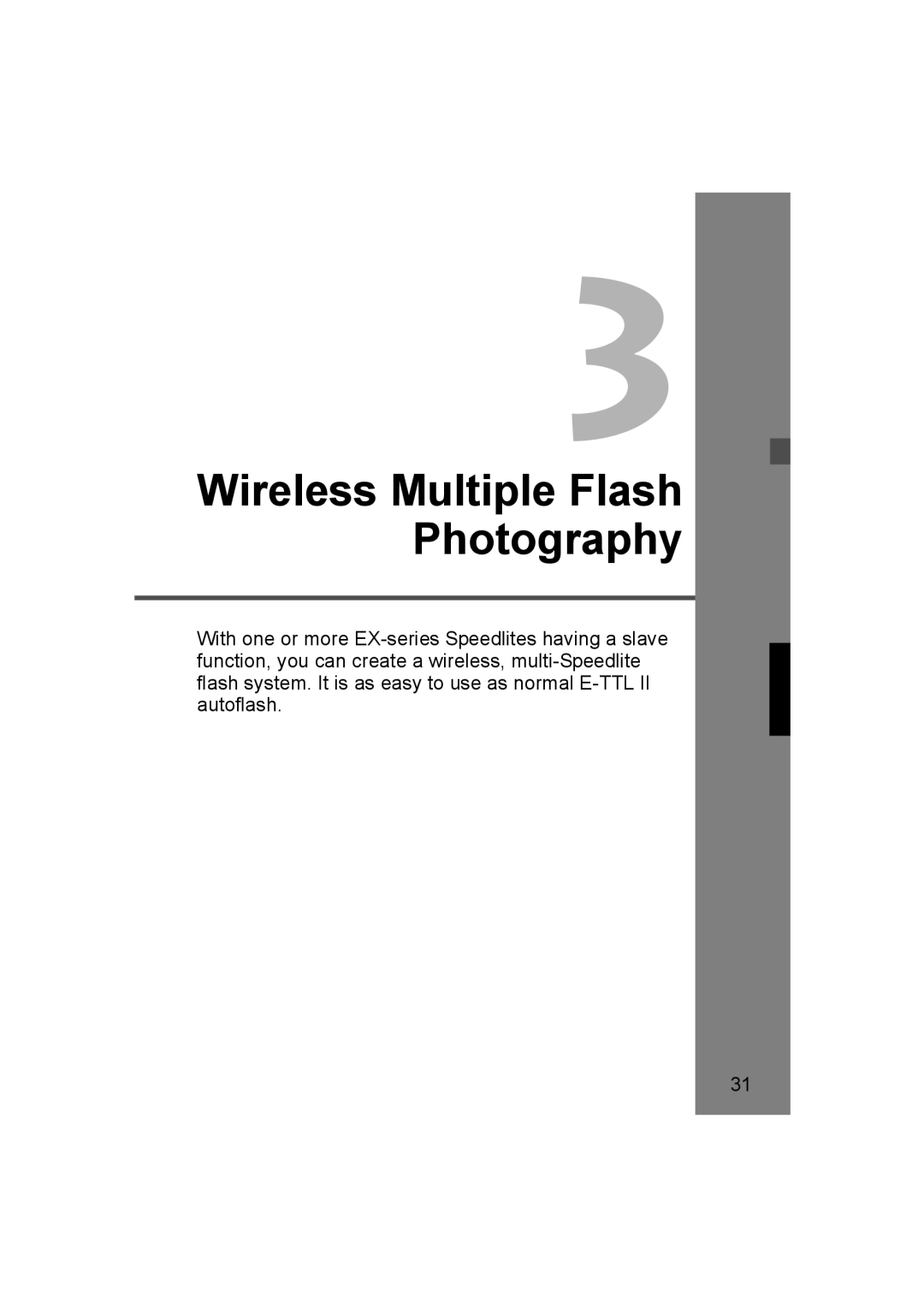 Canon 24EX, 14EX instruction manual Wireless Multiple Flash Photography 