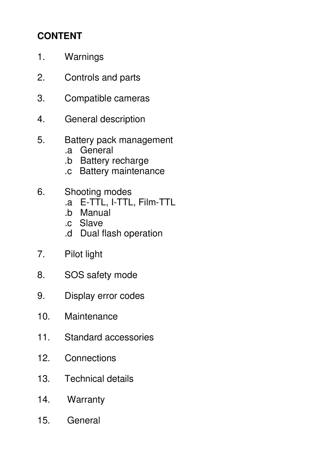 Canon 150DIGITAL user manual Content 