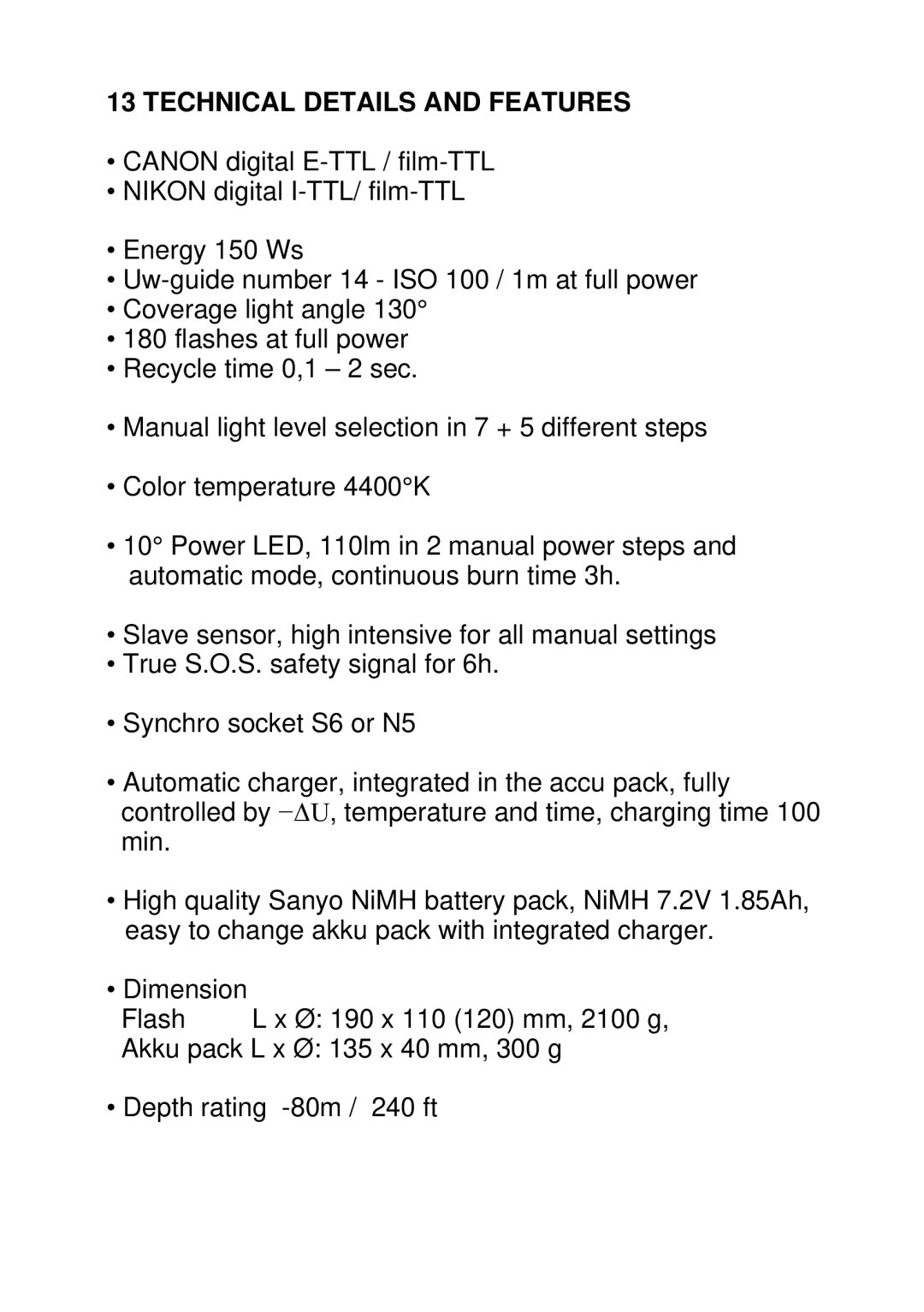 Canon 150DIGITAL user manual Technical Details and Features 