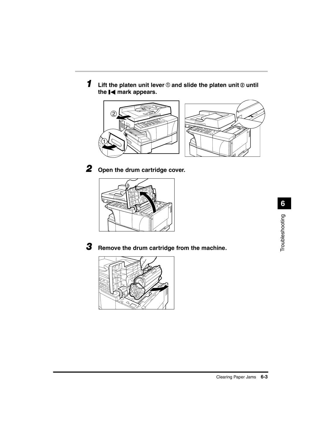 Canon 1610, 1670F, 1630 manual Clearing Paper Jams 