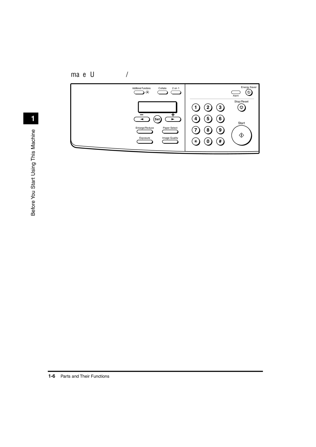 Canon 1670F manual ImageRUNNER 1630/1610 