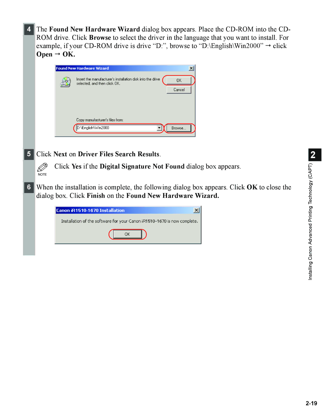 Canon 1670F manual Click Next on Driver Files Search Results 