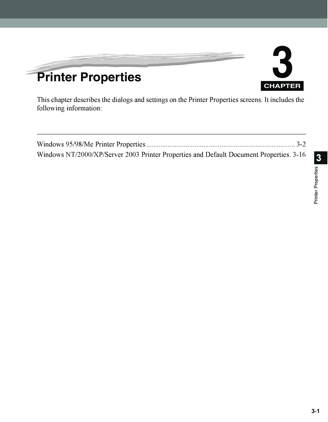 Canon 1670F manual Printer Properties 