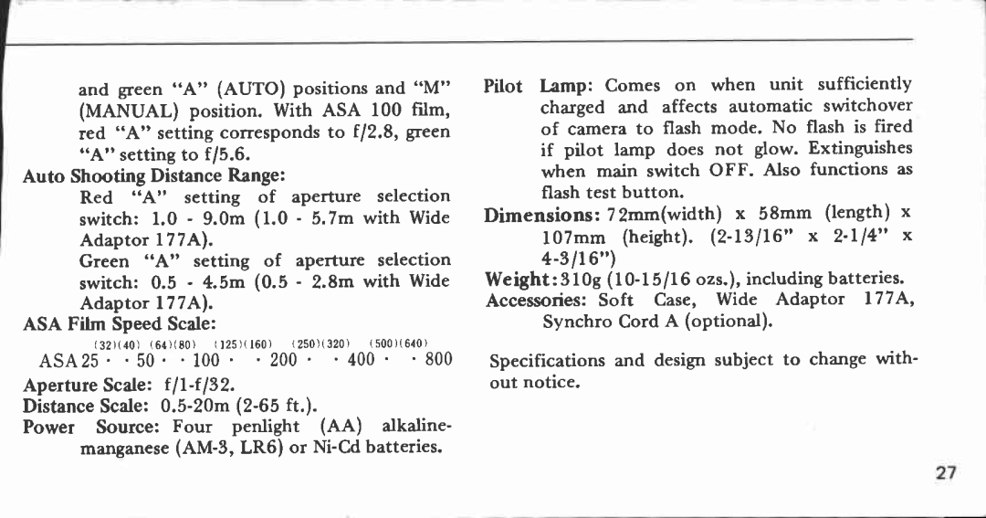 Canon 177 A manual 