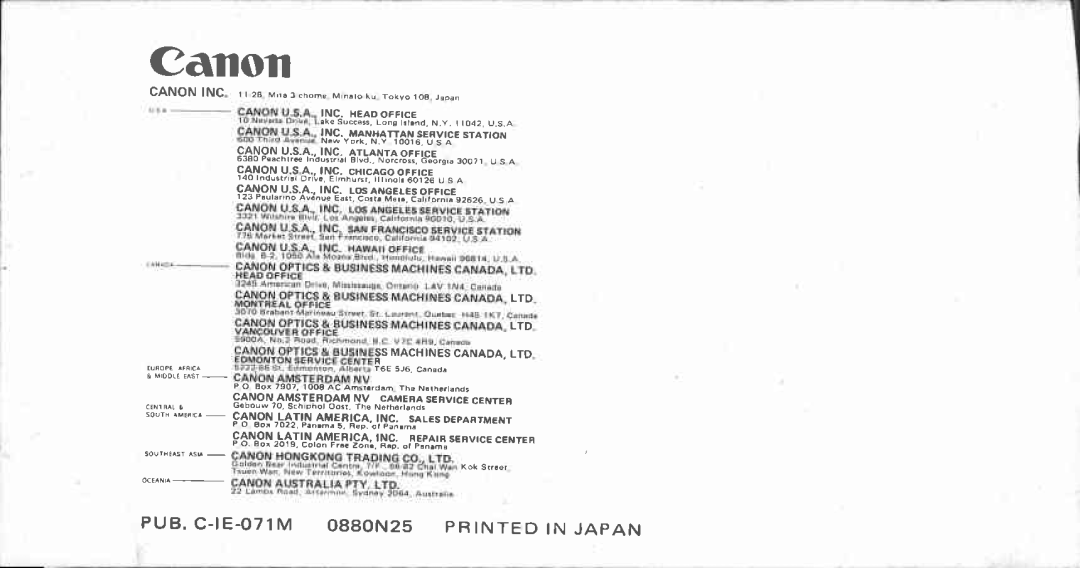 Canon 177 A manual 