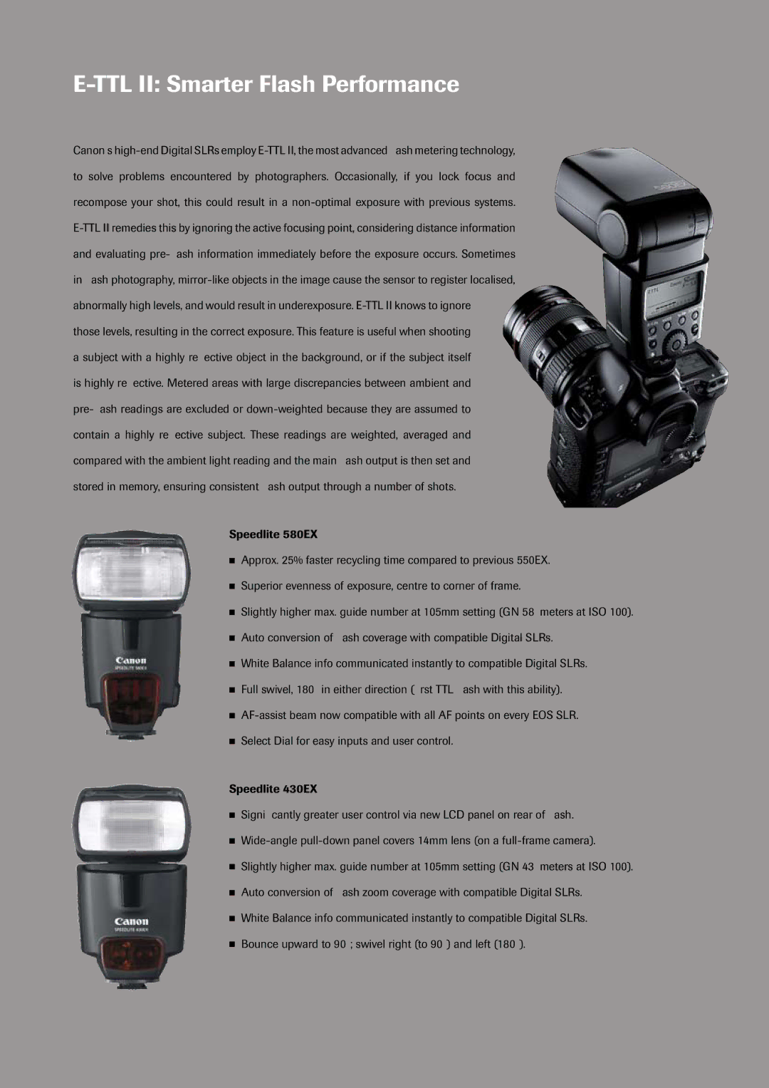 Canon 1D manual TTL II Smarter Flash Performance 