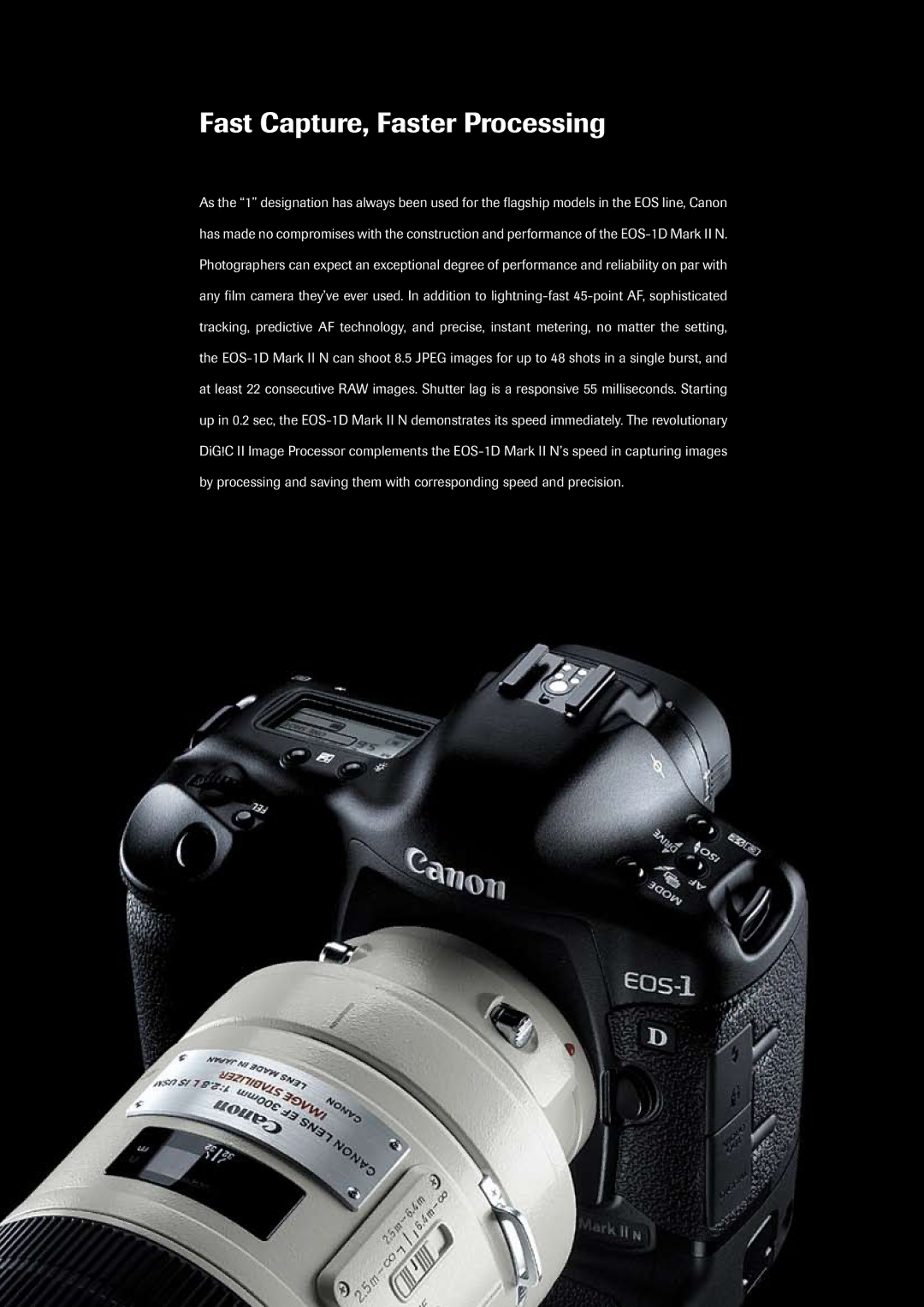 Canon 1D manual Fast Capture, Faster Processing 