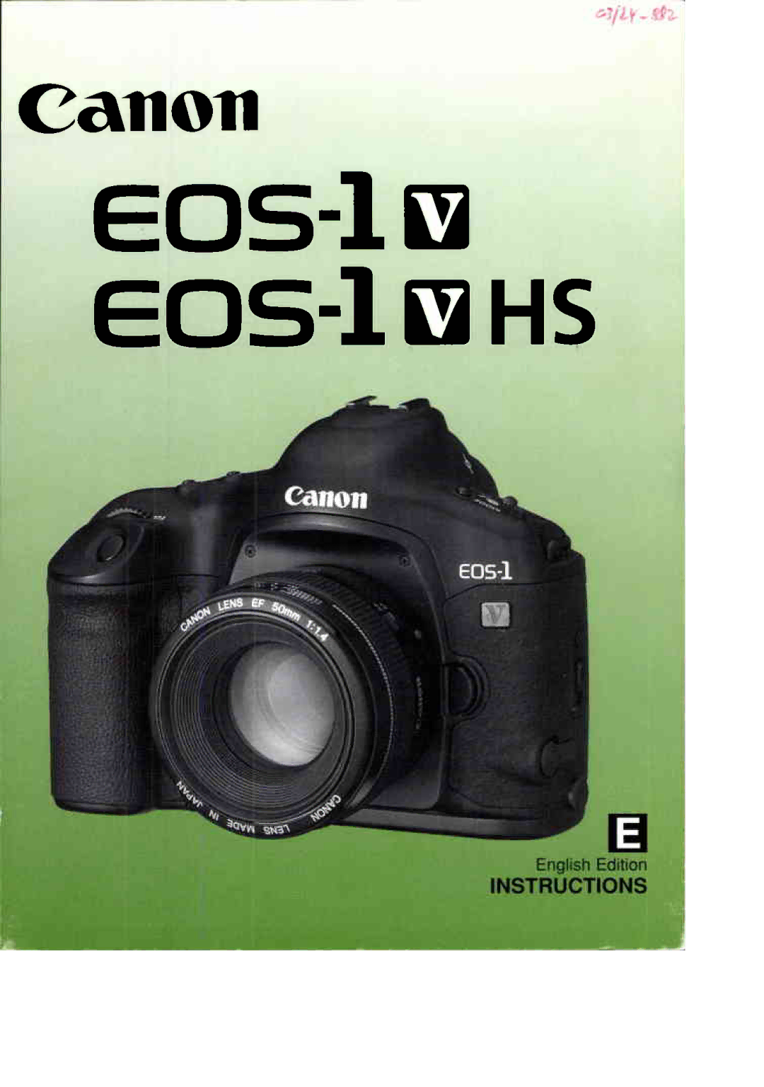 Canon 1V-HS manual 