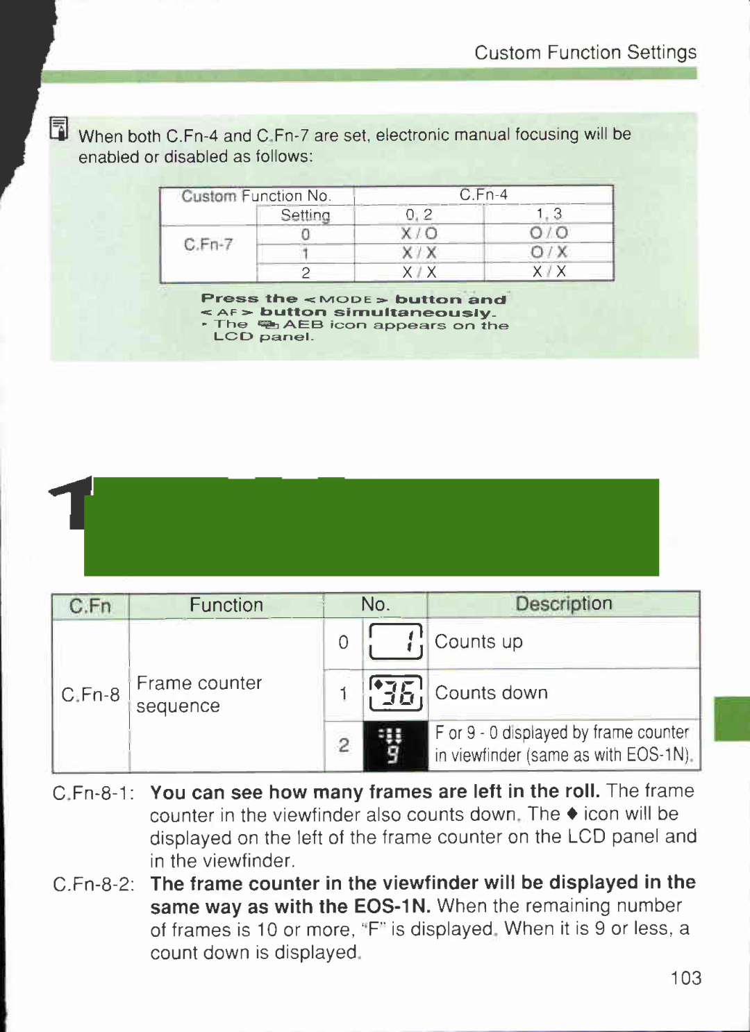 Canon 1V-HS manual 