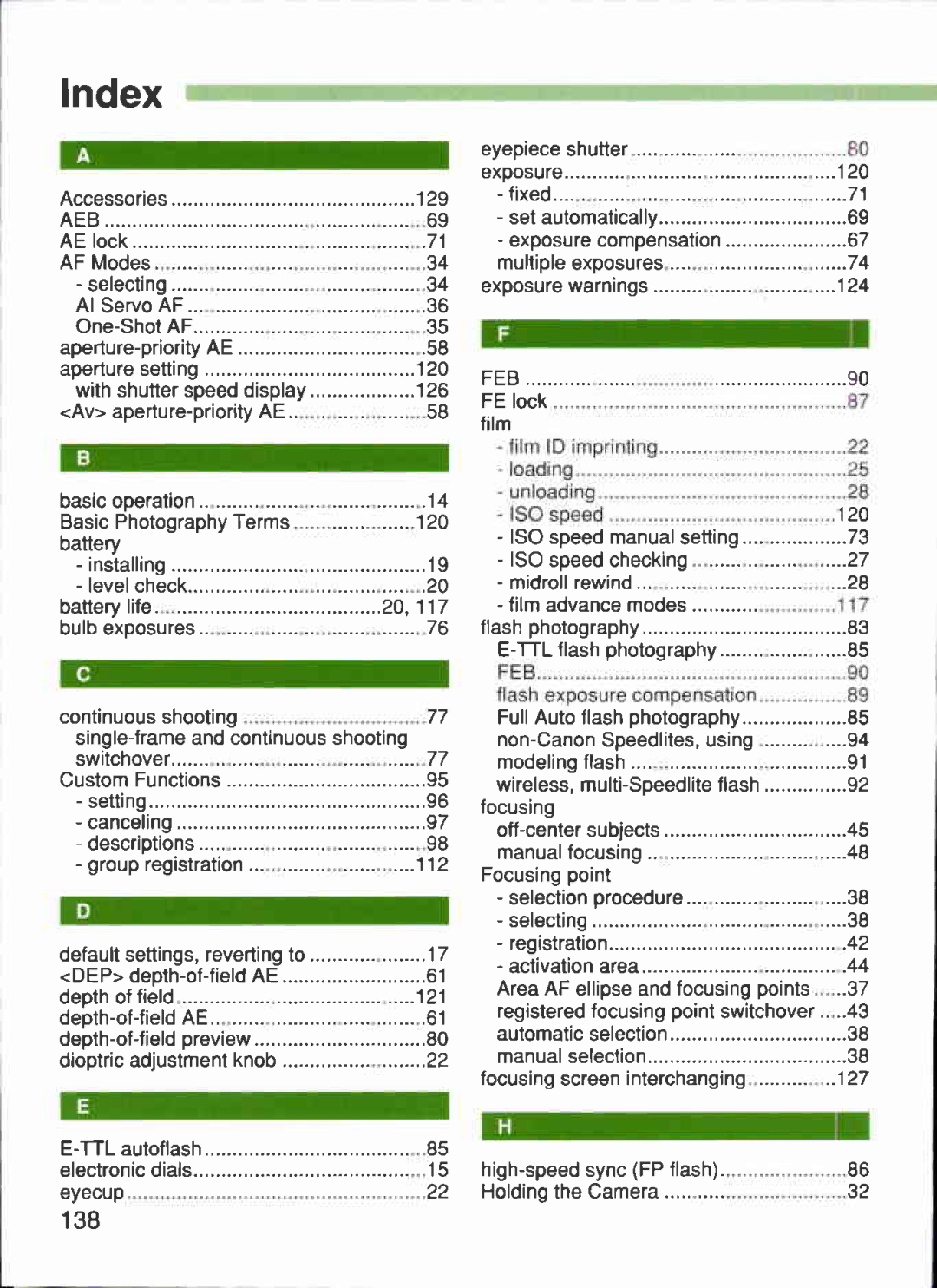 Canon 1V-HS manual 