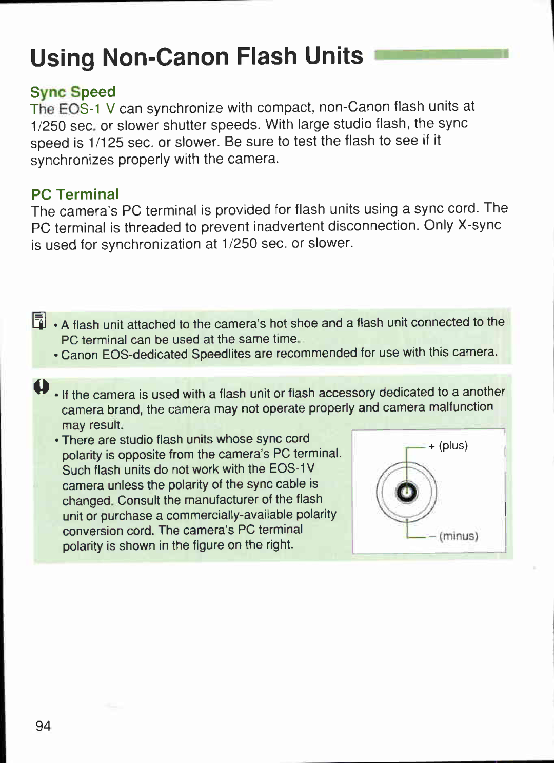 Canon 1V-HS manual 