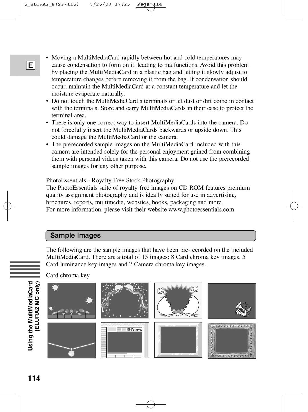 Canon 2 MC instruction manual 114, Sample images 