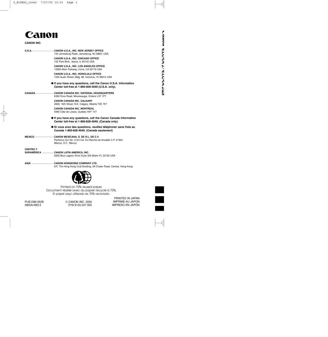 Canon 2 MC instruction manual Canon INC 