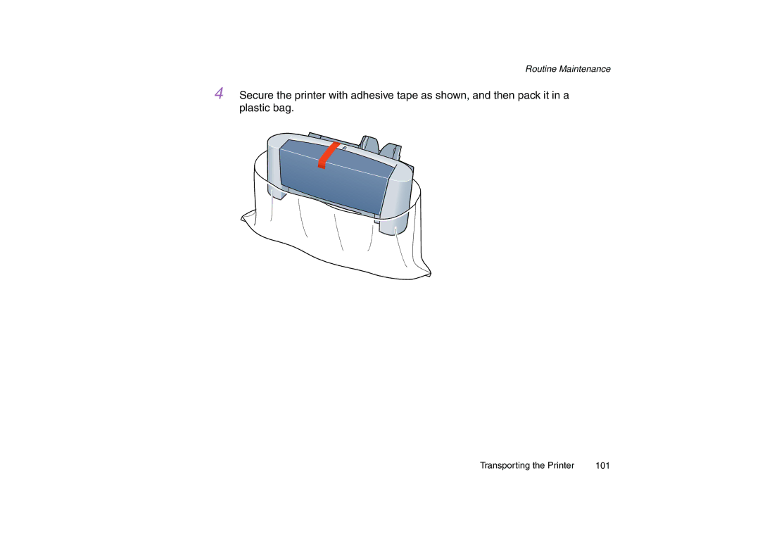 Canon 200 manual Transporting the Printer 101 