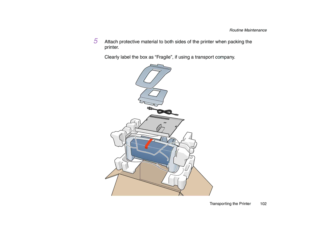 Canon 200 manual Transporting the Printer 102 