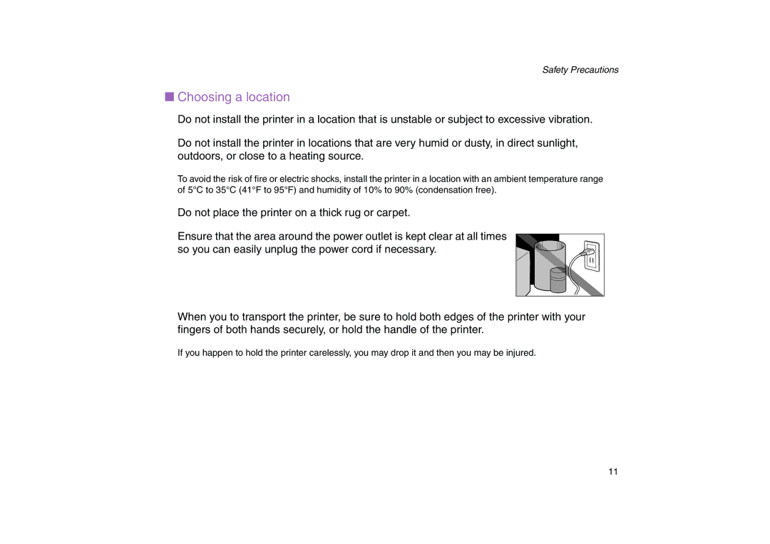 Canon 200 manual Choosing a location 