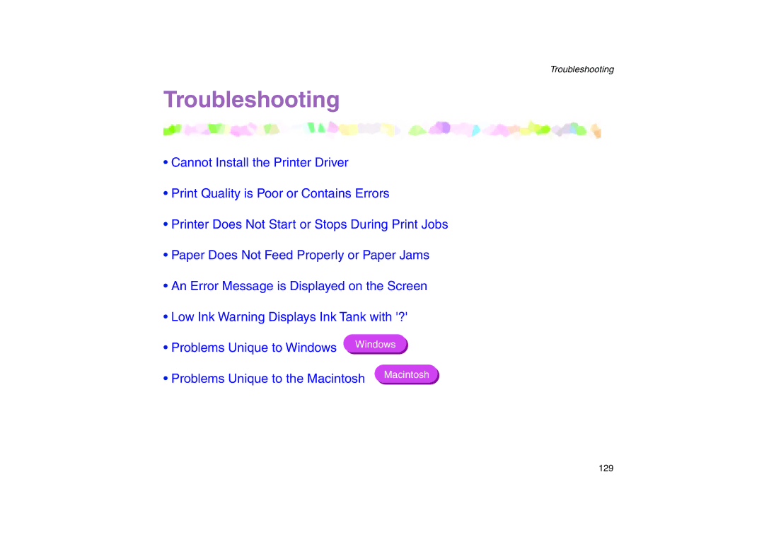 Canon 200 manual Troubleshooting 