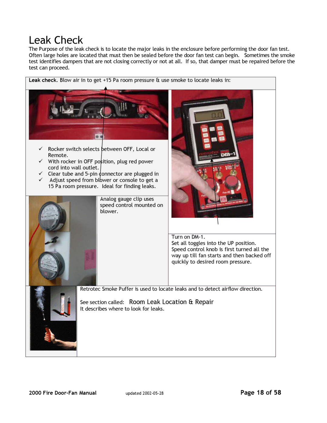 Canon 2000 manual Leak Check 