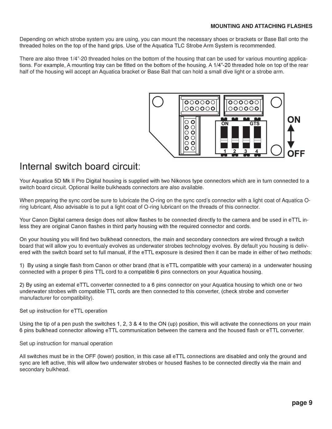 Canon 20062 manual Internal switch board circuit 