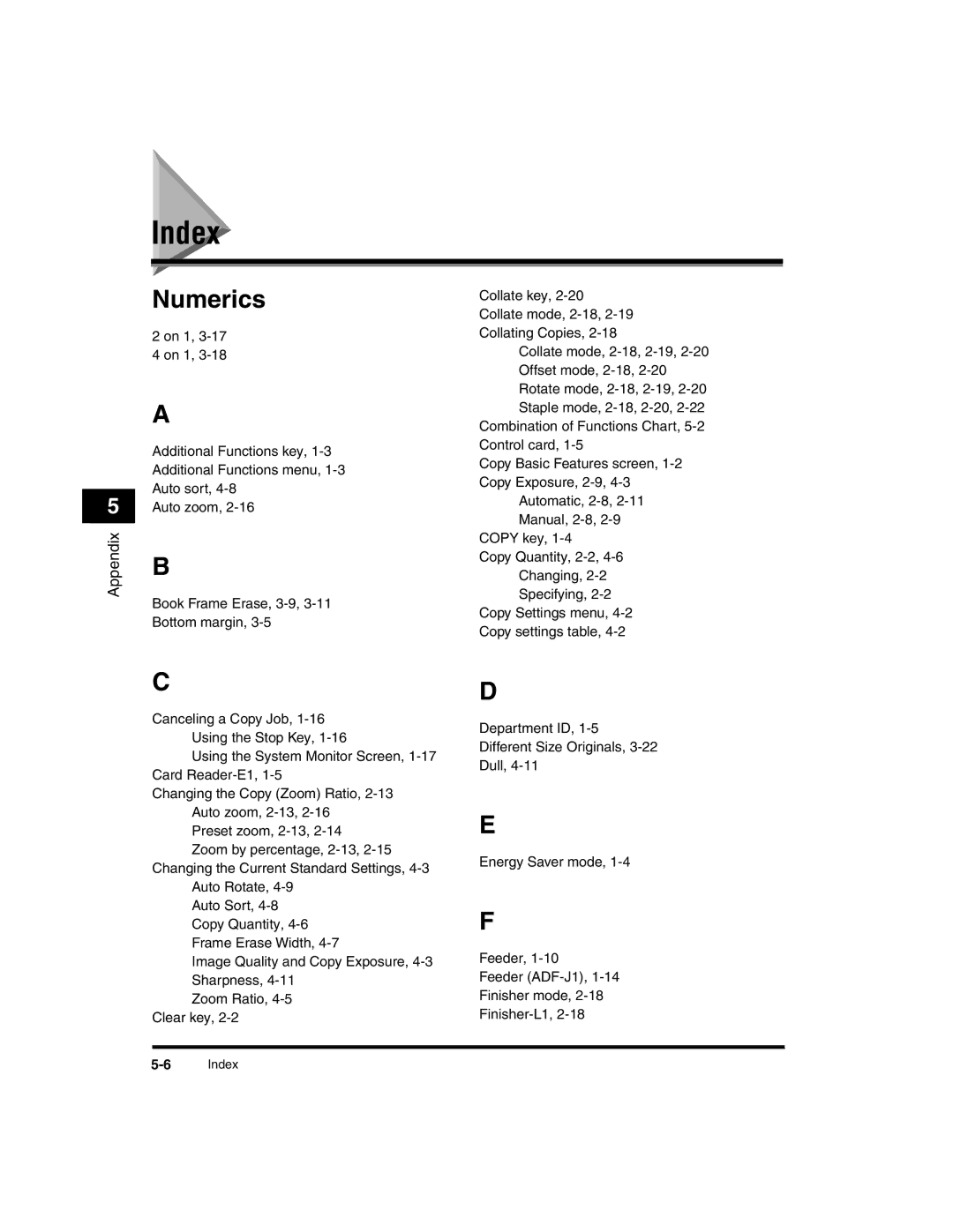 Canon 2010F manual Index, Numerics 