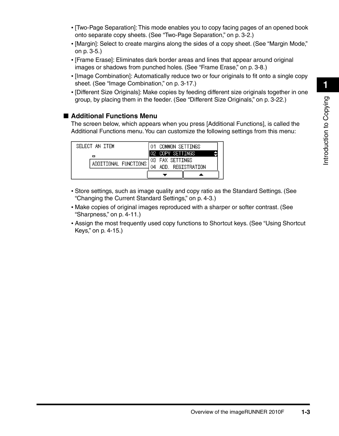 Canon 2010F manual Additional Functions Menu 