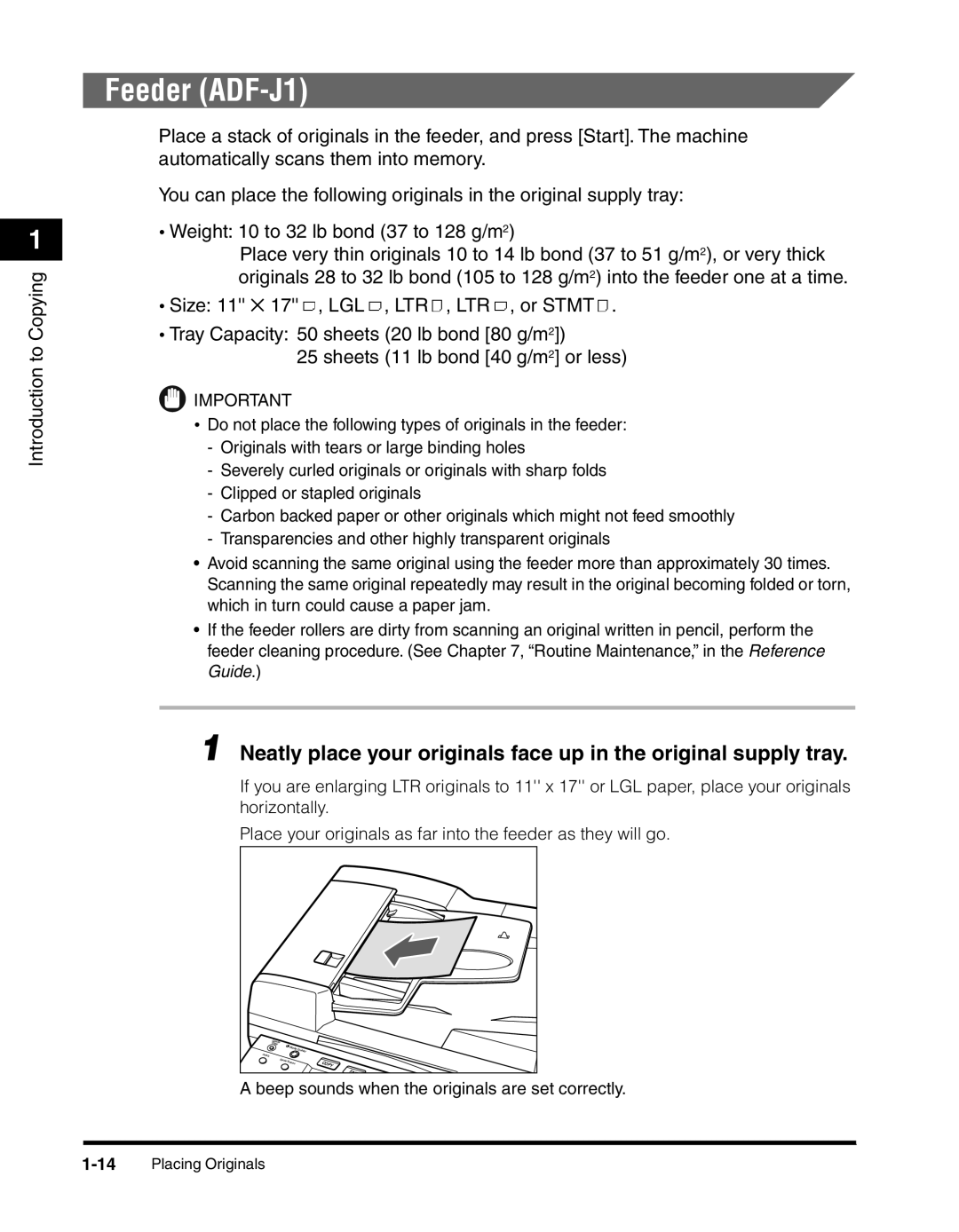 Canon 2010F manual Feeder ADF-J1 