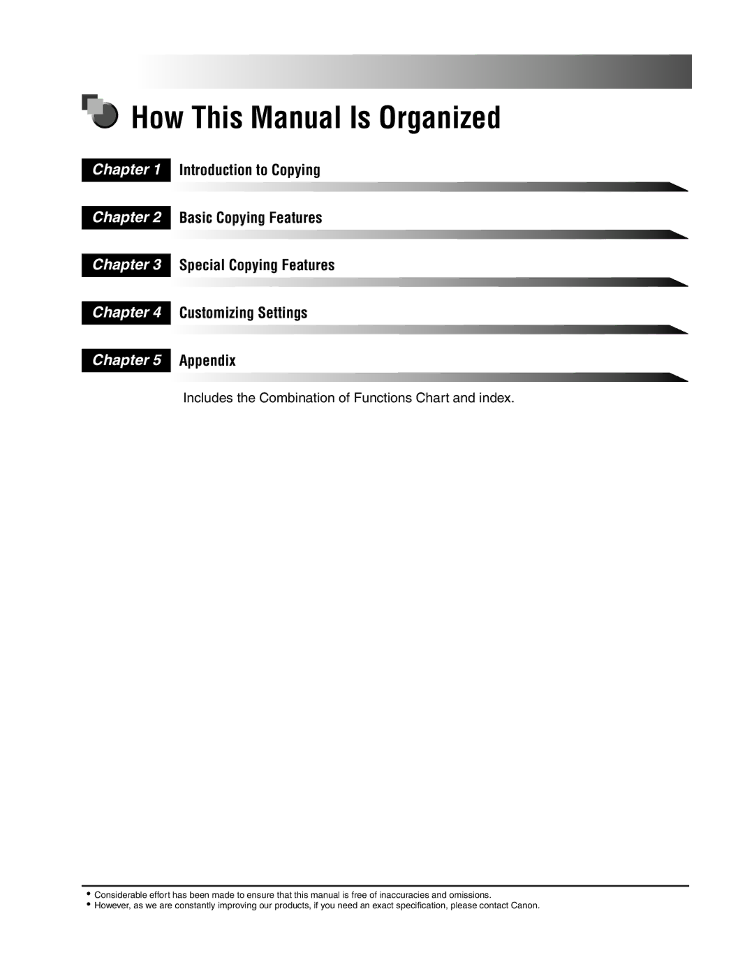 Canon 2010F manual How This Manual Is Organized, Appendix 