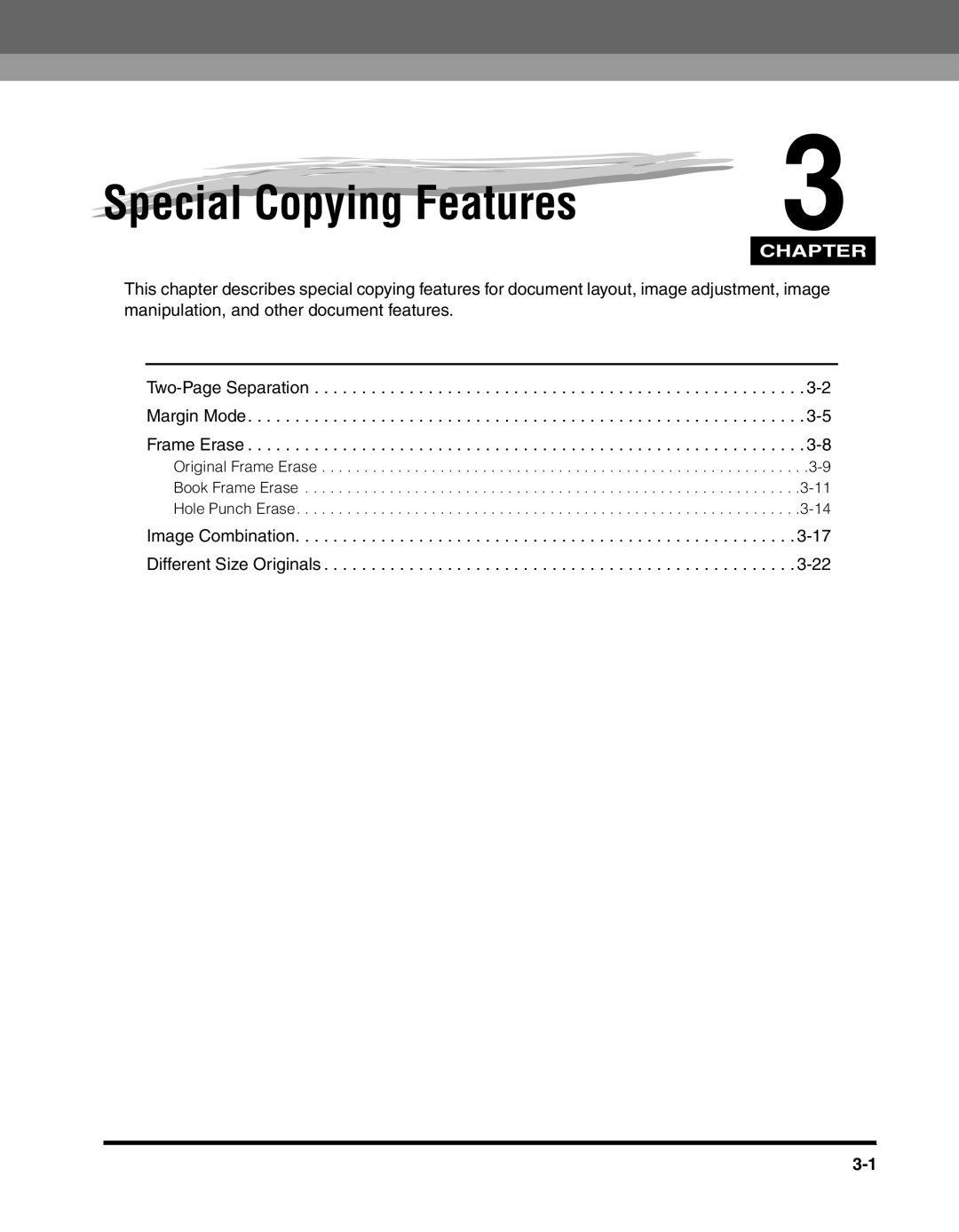 Canon 2010F manual Special Copying Features 