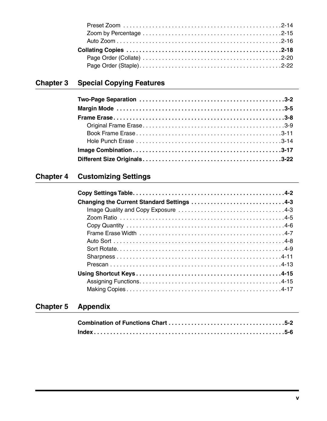 Canon 2010F manual Special Copying Features, Customizing Settings, Appendix 