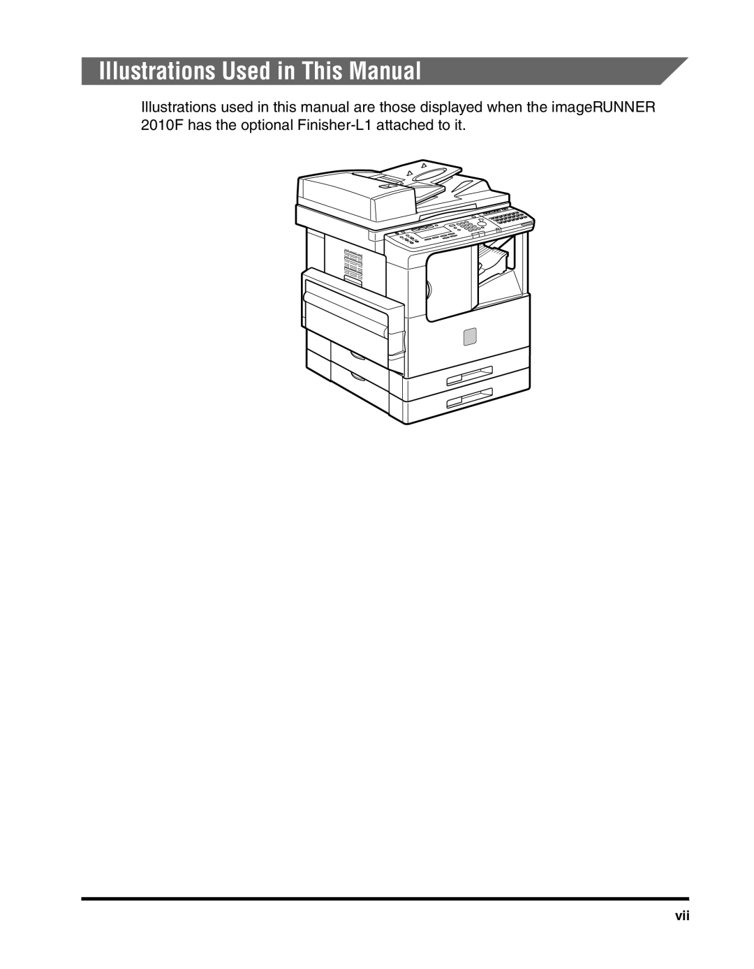 Canon 2010F manual Illustrations Used in This Manual, Vii 