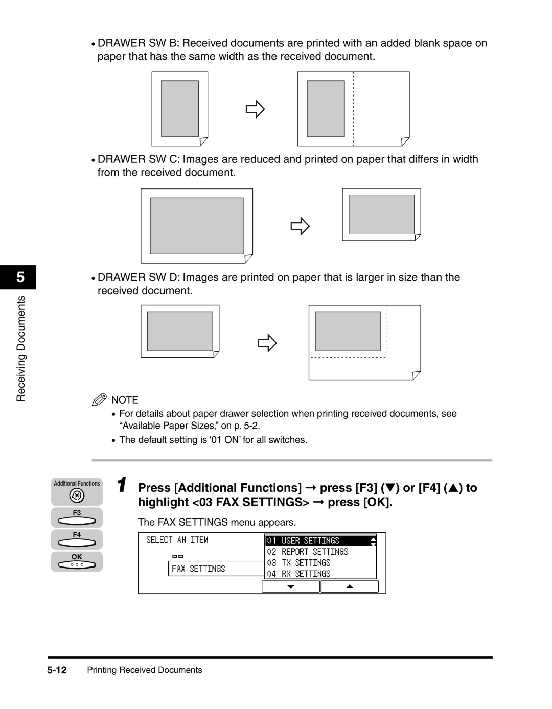 Canon 2010F manual 12Printing Received Documents 