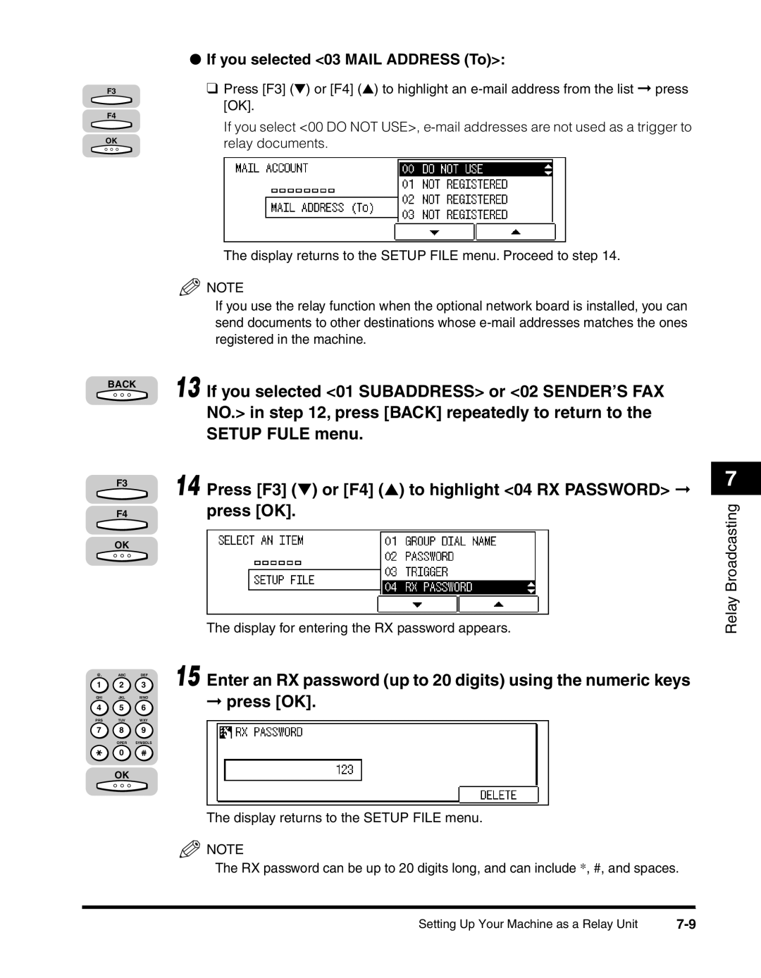 Canon 2010F manual If you selected 03 Mail Address To 