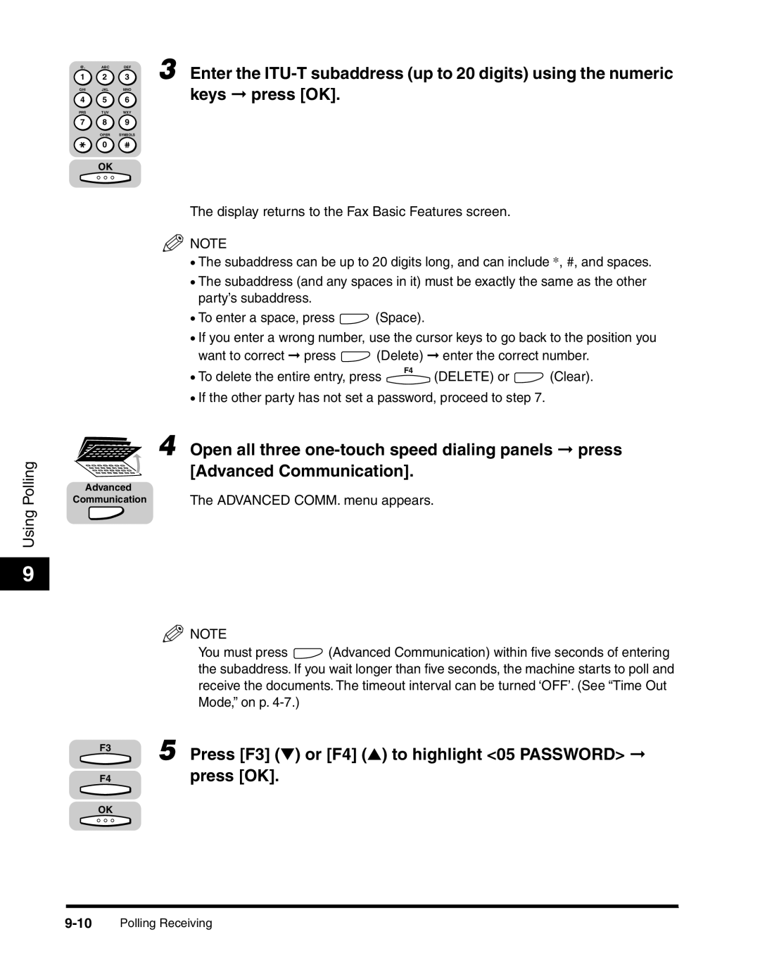 Canon 2010F manual 10Polling Receiving 