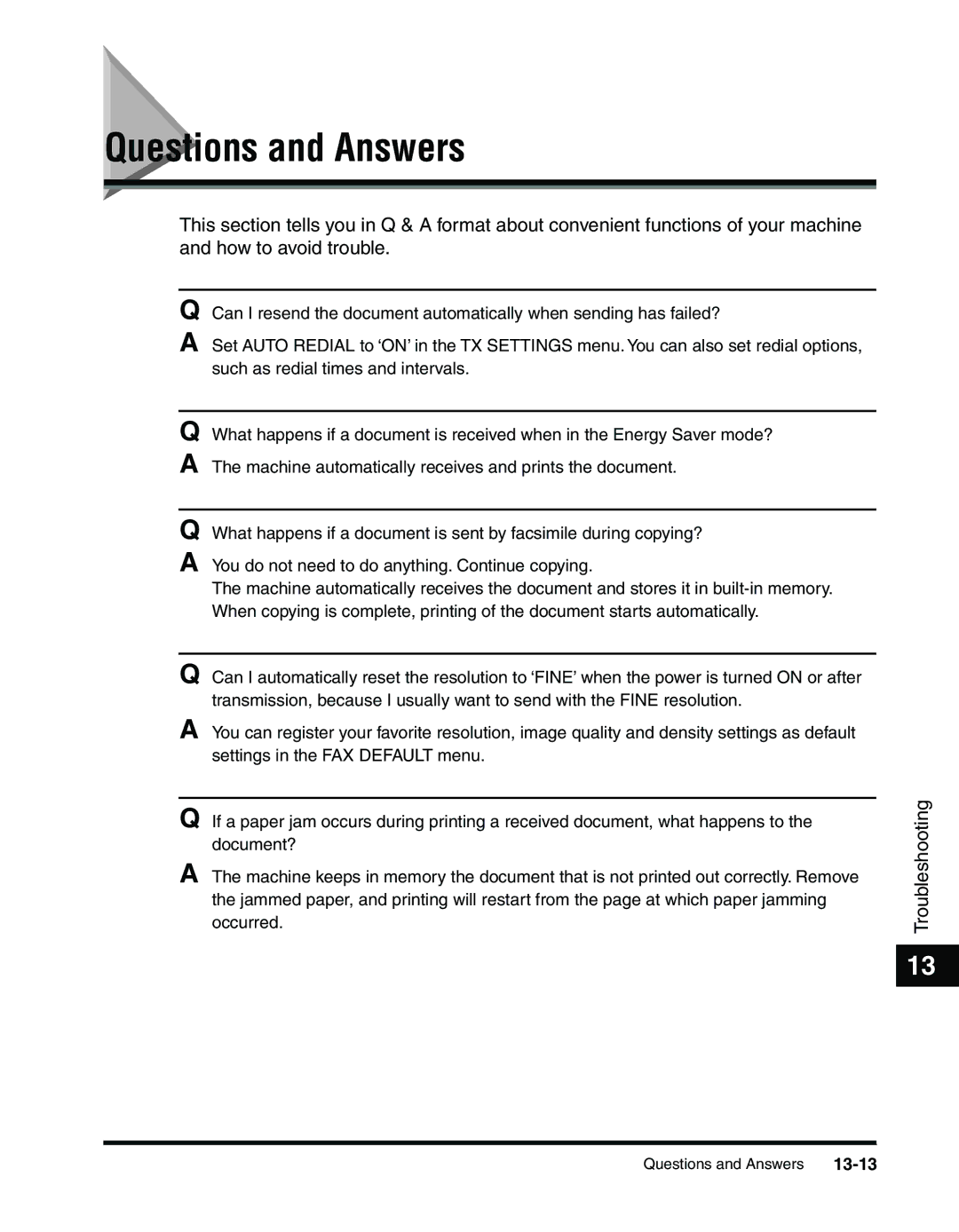 Canon 2010F manual Questions and Answers, 13-13 