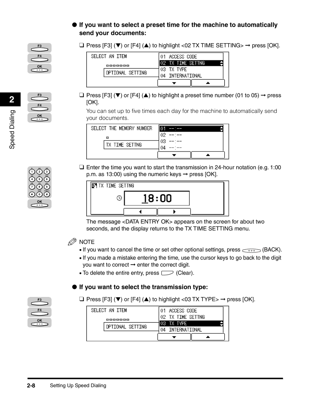 Canon 2010F manual If you want to select the transmission type 