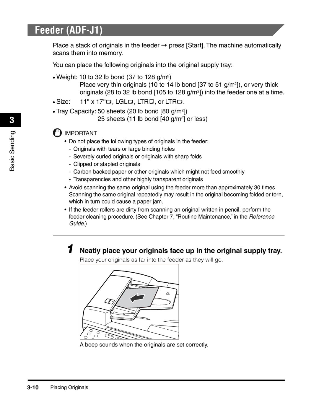 Canon 2010F manual Feeder ADF-J1 