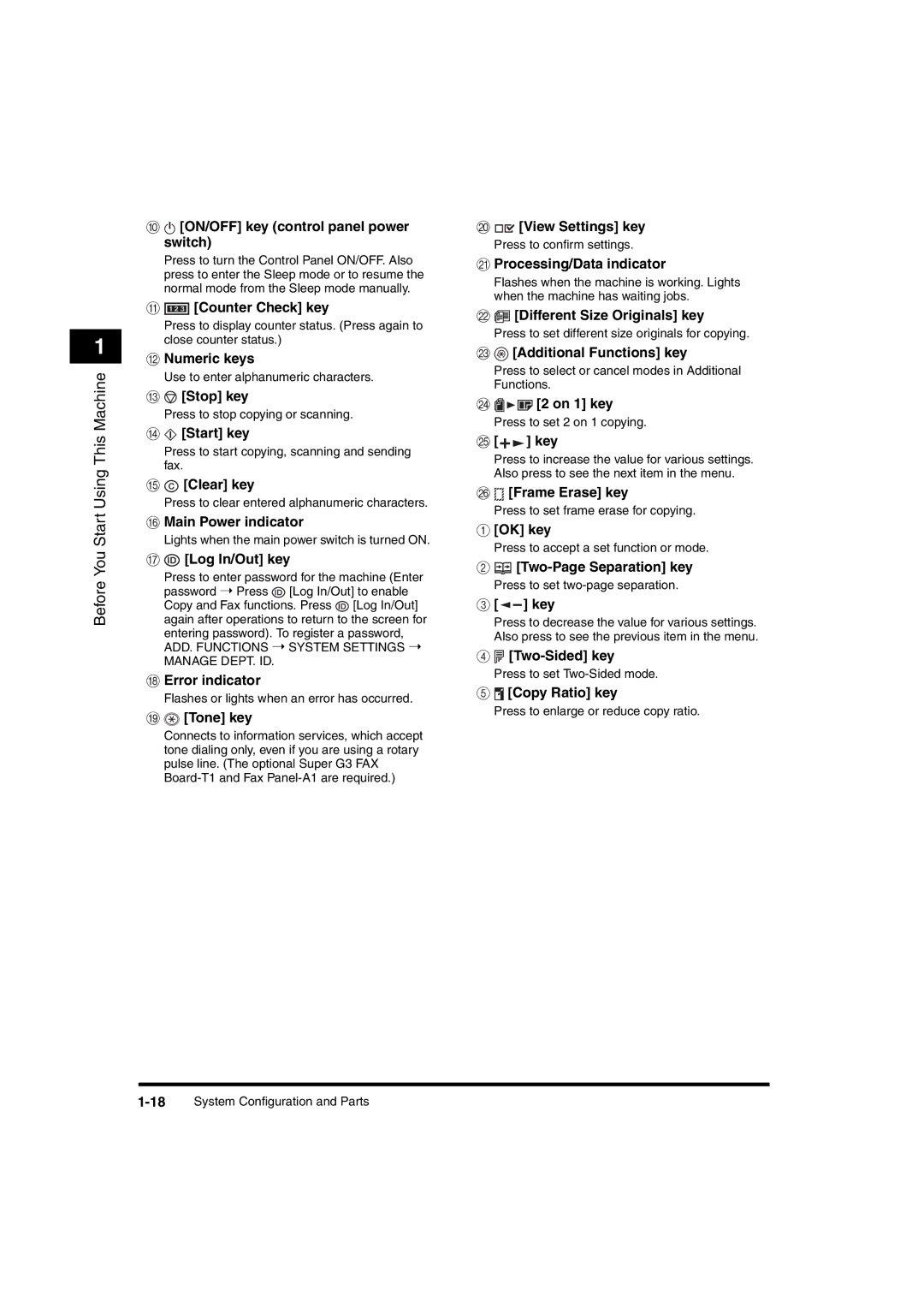 Canon 2016 manual Counter Check key 