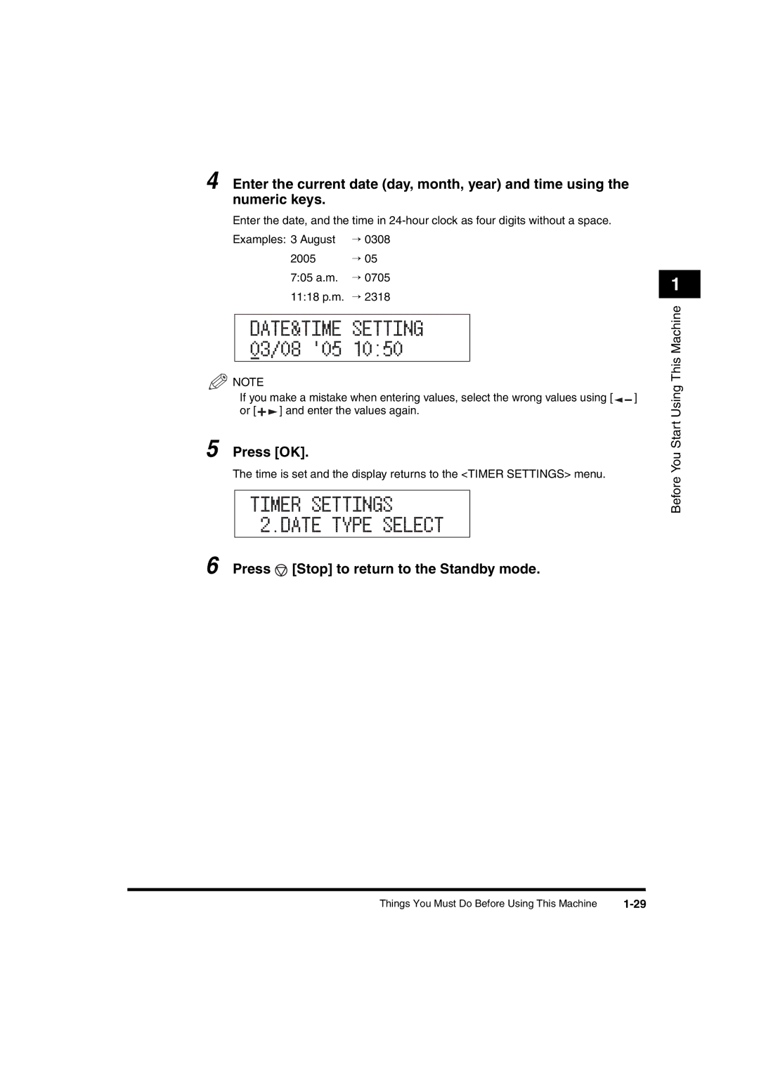 Canon 2016 manual Timer Settings 2.DATE Type Select 