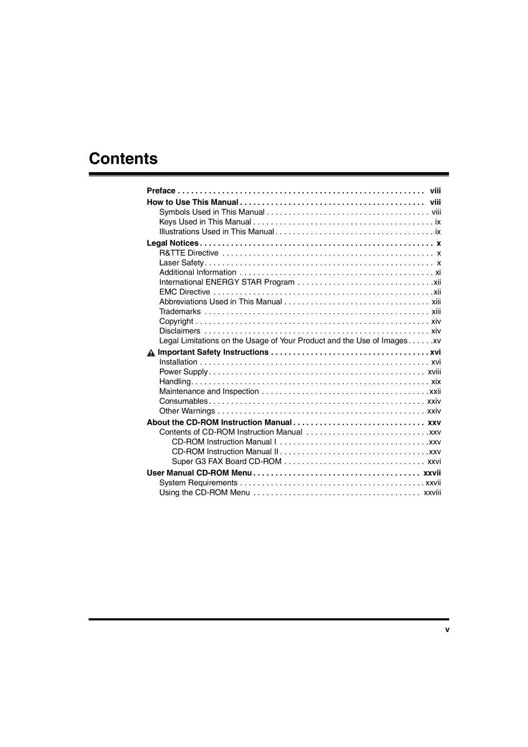 Canon 2016 manual Contents 