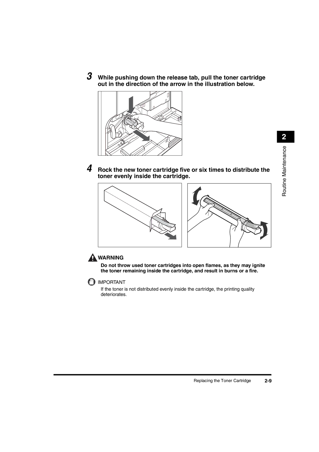 Canon 2016 manual Routine Maintenance 