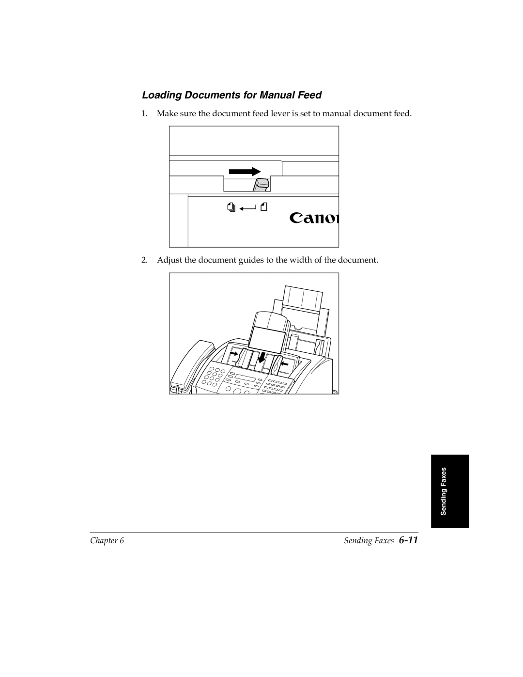 Canon 2060P manual Loading Documents for Manual Feed 