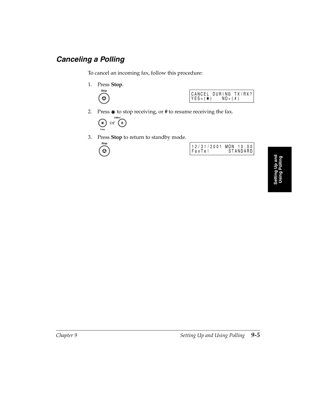 Canon 2060P manual Canceling a Polling 