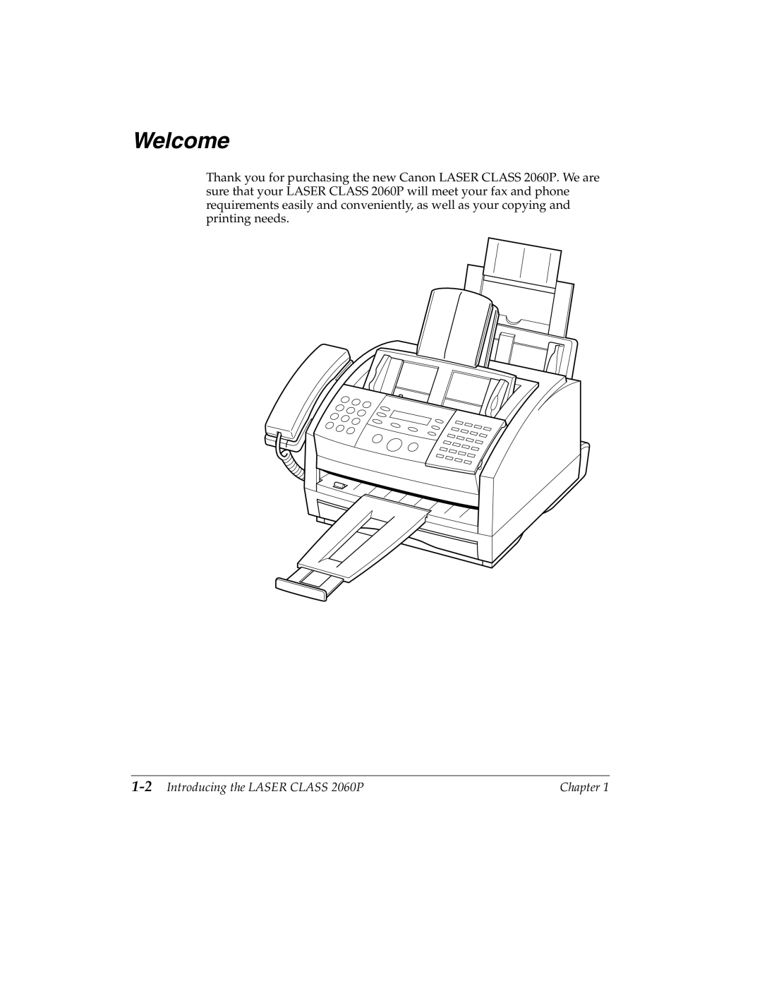 Canon manual Welcome, 2Introducing the Laser Class 2060P 