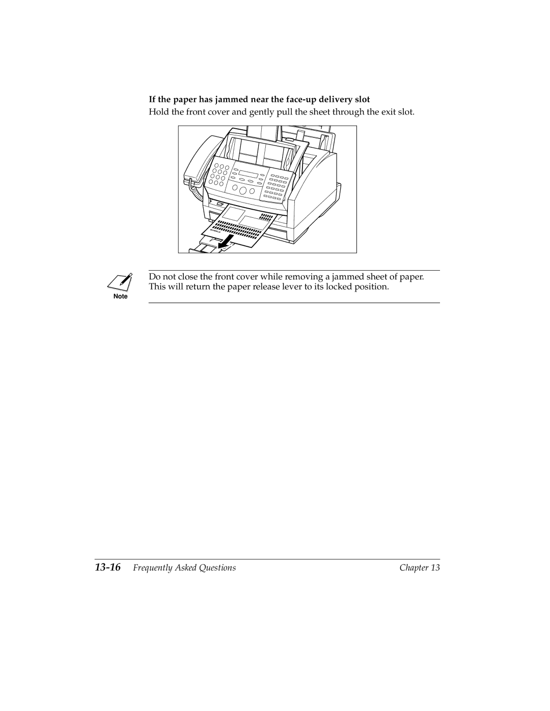 Canon 2060P manual If the paper has jammed near the face-up delivery slot, 13-16Frequently Asked Questions 