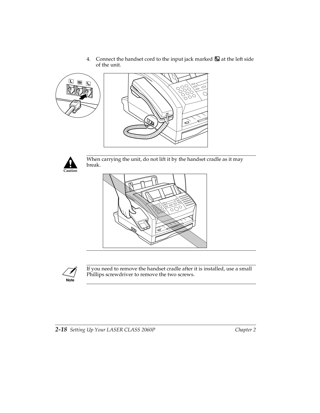 Canon manual 18Setting Up Your Laser Class 2060P 