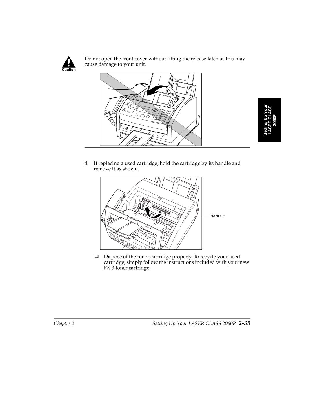 Canon 2060P manual Handle 