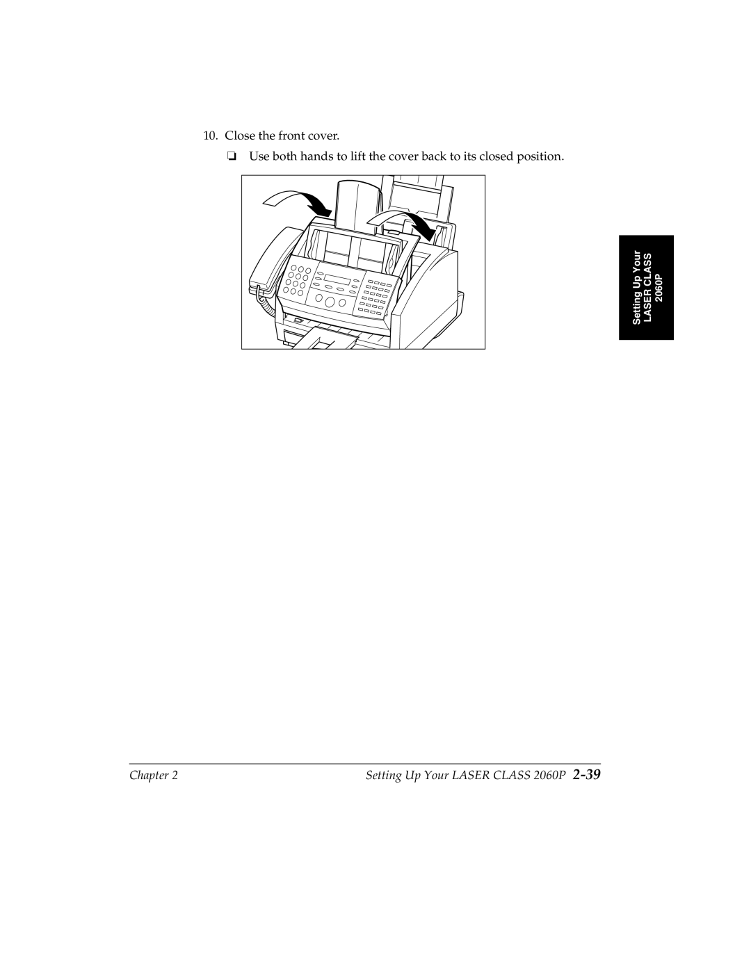 Canon manual Chapter Setting Up Your Laser Class 2060P 