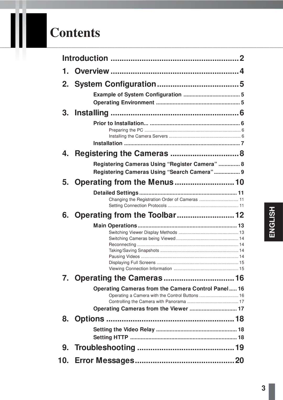 Canon 2.1 user manual Contents 